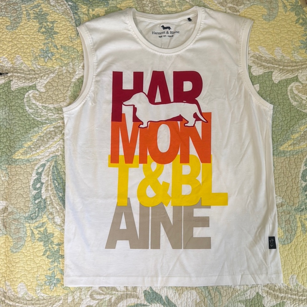 Harmont & Blaine Boys Multicolor sleeveless Tee size: 12Y